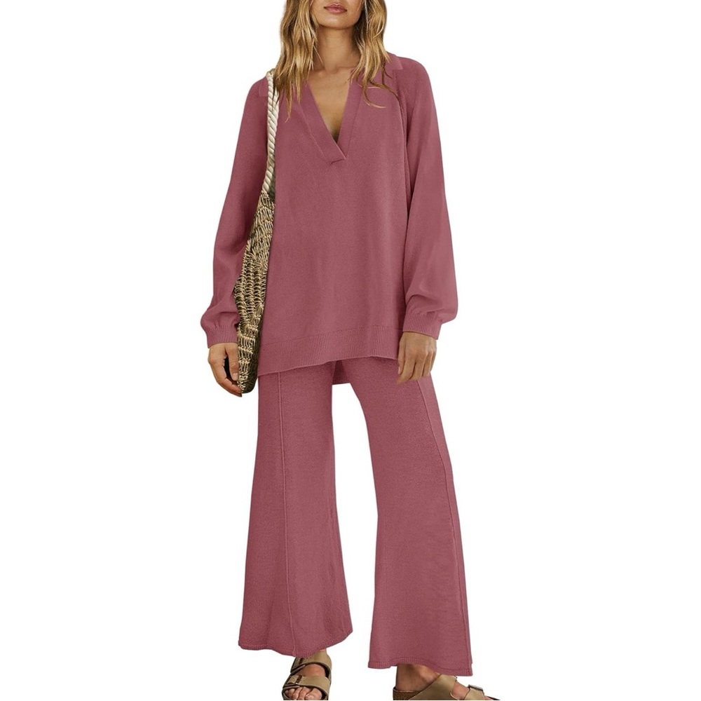 Target a new day Knit Sweater Pullover Wide Leg Sweatpants Co Ord Matching Set